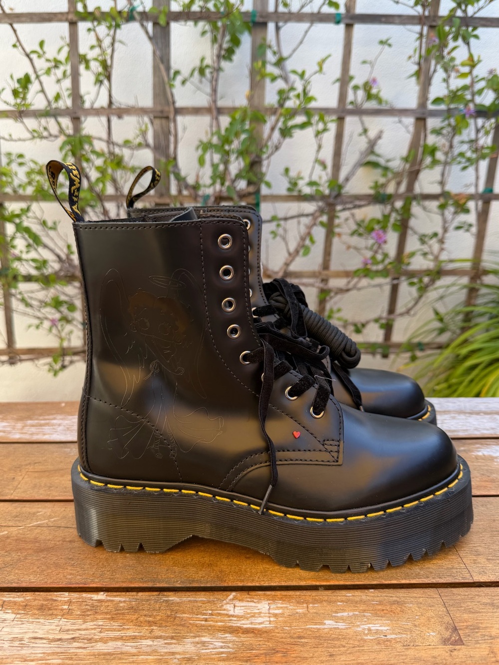 DR MARTENS Black Betty Boop Jadon Boots - Picture 7 of 9